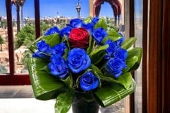 10 blauwe rozen