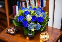 glitter en blauwe rozen