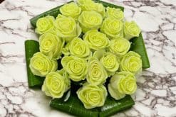 gele rozen met glitters