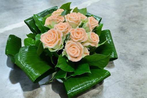 glitter oranje rozen