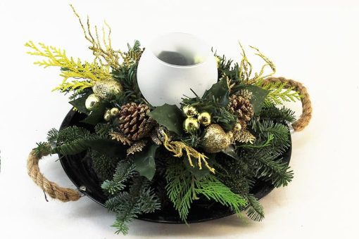 kerststuk goudkleurig