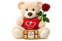 rode roos ferrero knuffelbeer