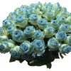 50 pearl love blue rozen boeket