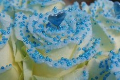 rozen geboorte jongen blauw hartje