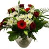 blush rood boeket bloemen