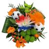 Voetbal EK oranje boeketje bloemen