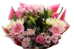 XL roze boeket bloemen