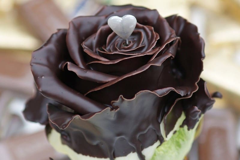 chocolade liefde roos