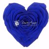Blauwe roos in hartvorm