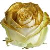 1 glitter goud roos per stuk verpakt