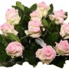 Geboorteboeket roze liefde rozen