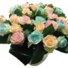satin mix rozen boeket