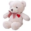 Knuffelbeer met rood hart 35cm
