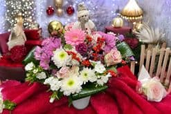 xl kerstboeket roze 2