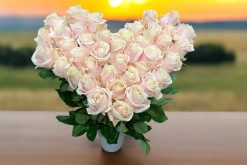 hartboeket roze rozen 2