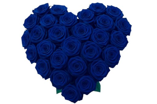 hartboeket blauwe rozen